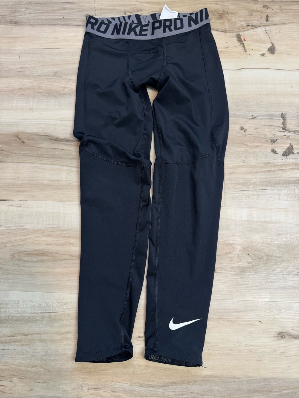 Nike Black Men’s Compression Leggings with Grey NIKE PRO Waistband